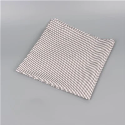 Tecido de linho mini guingão café leve
