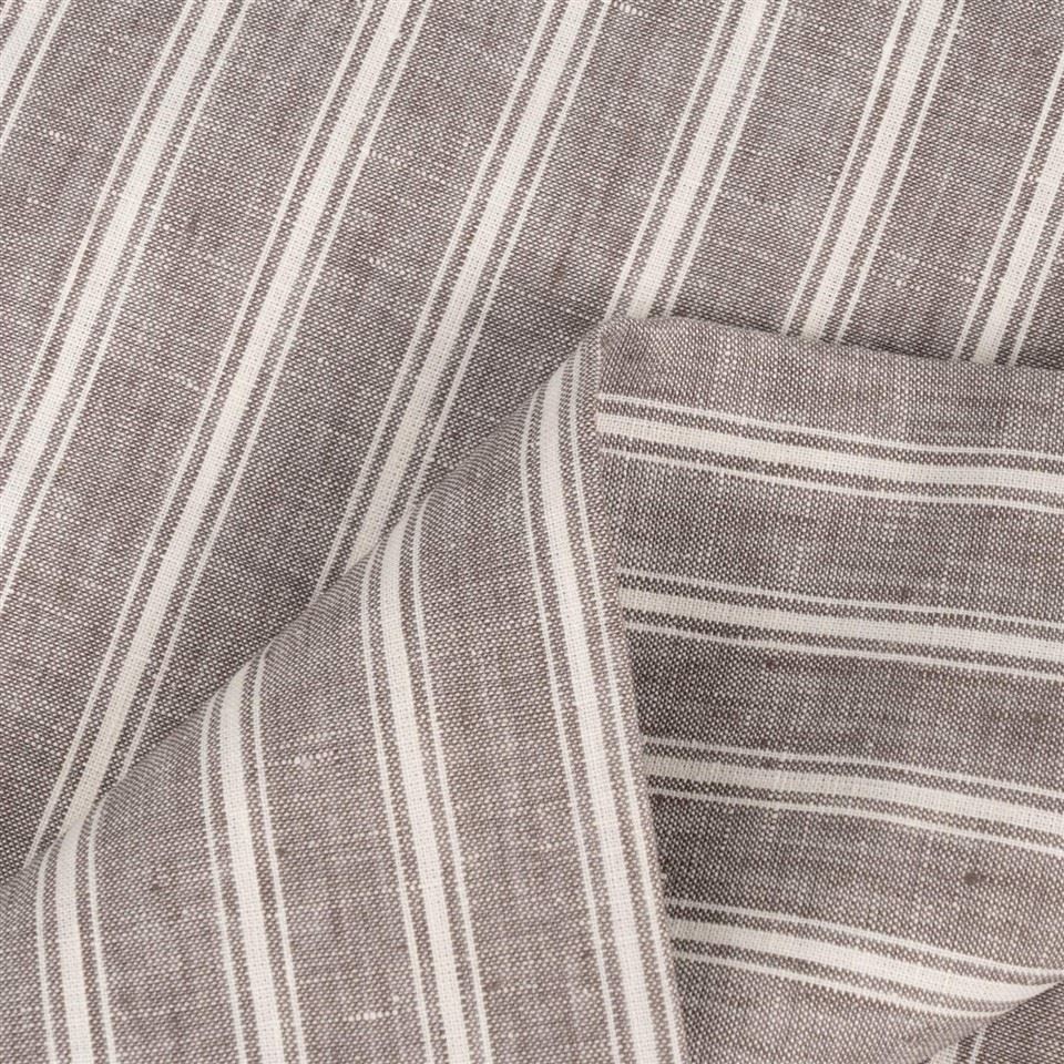 White Striped Natural Linen Fabric suppliers