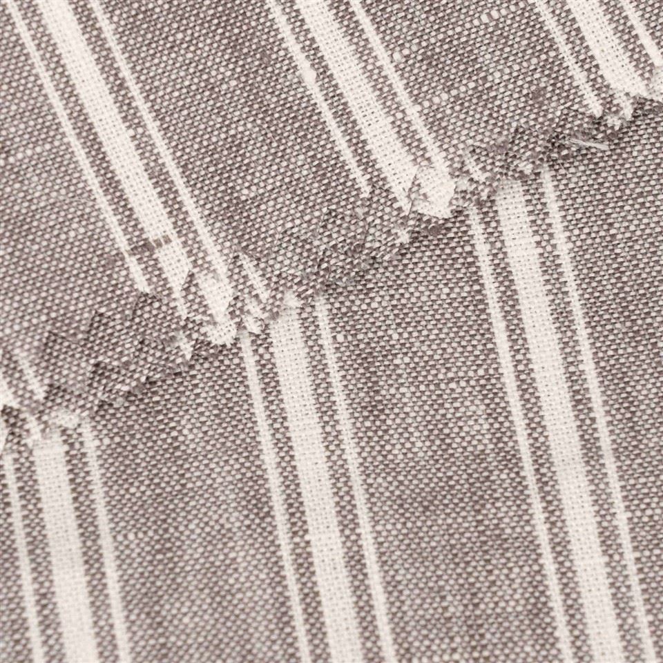 White Striped Natural Linen Fabric best